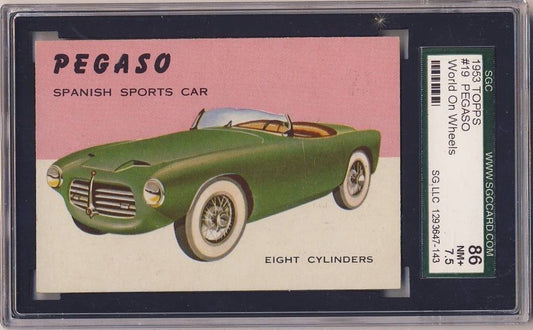 1953 TOPPS World on Wheels #19 Pegaso NM+ SGC 86 7.5