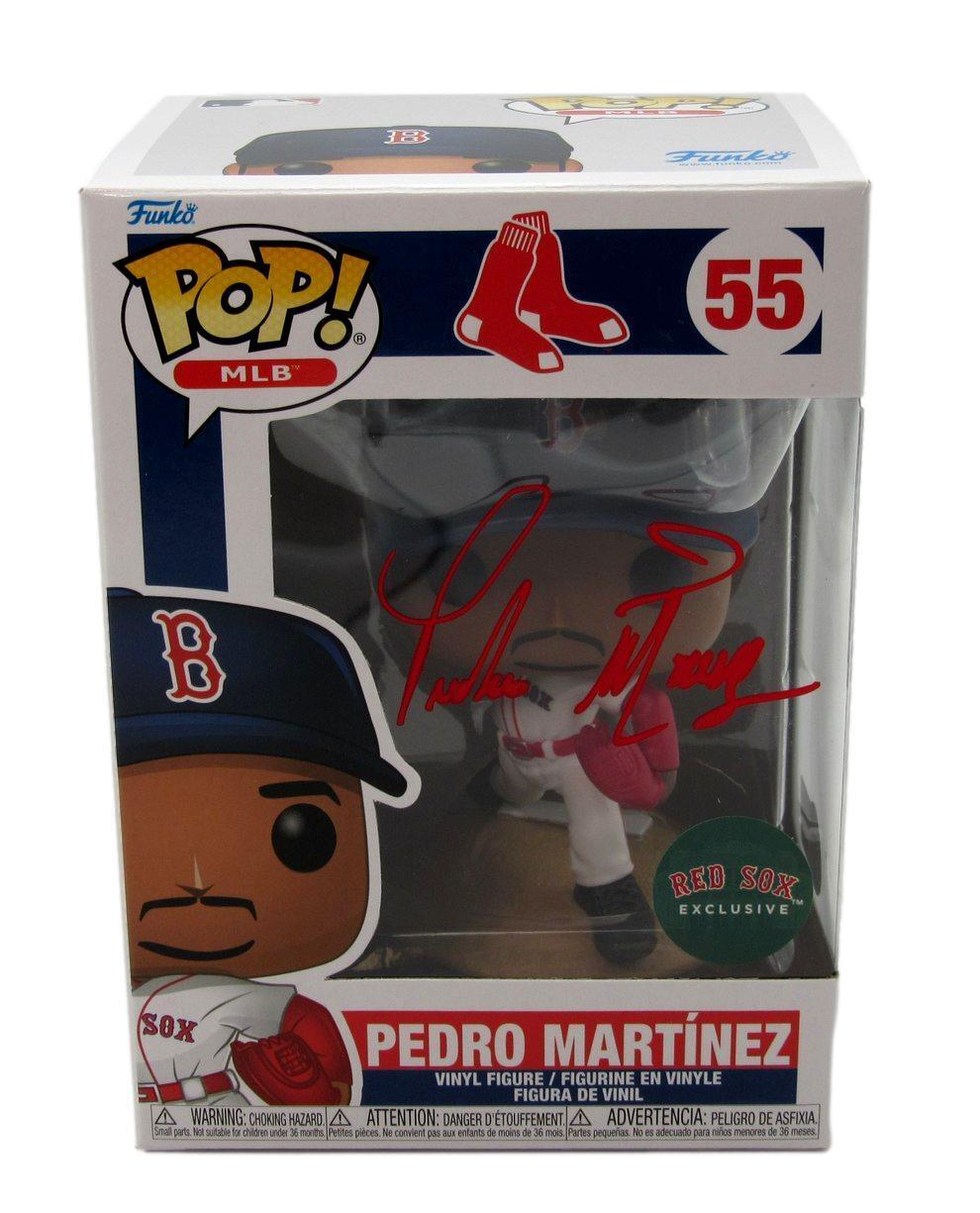 Pedro Martinez HOF Autographed Funko POP! #55 Figurine Red Sox Beckett 176562