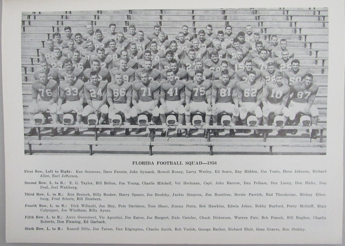 November 10, 1956 Georgia vs. Florida College Football Game Program 192982