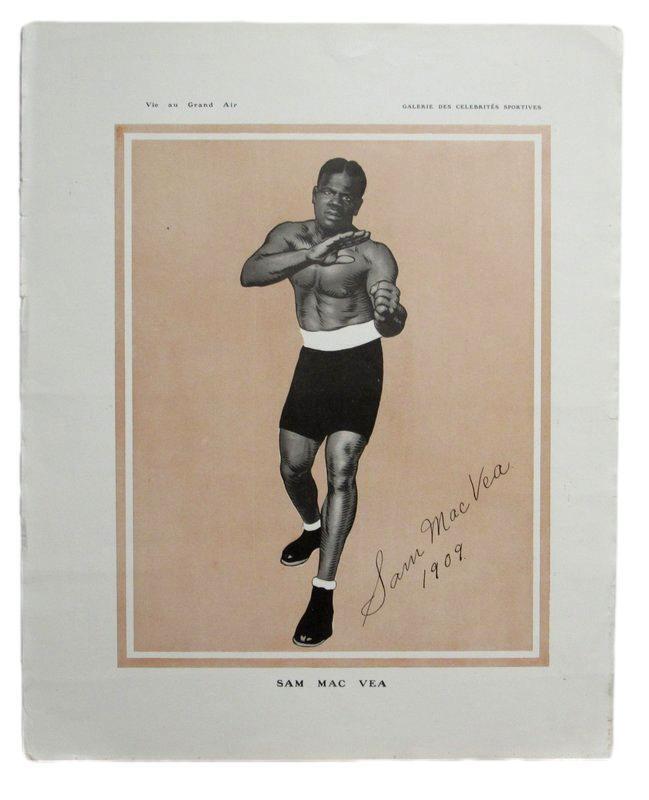 1909 Boxing Sam Mac Vea HOF Vintage La Vie Au Grand Air 10x14  Insert Photo