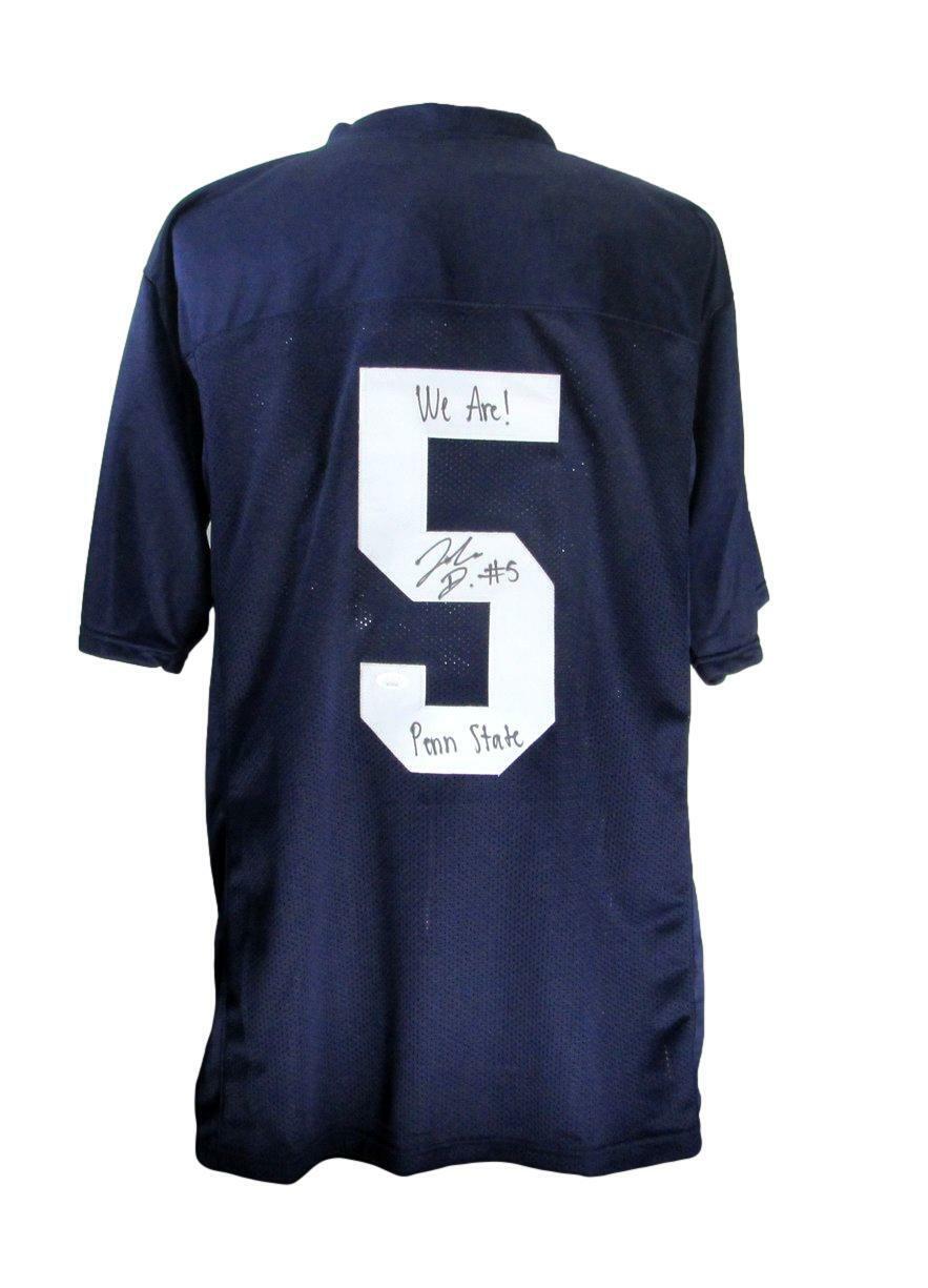 Jahan Dotson Signed/Inscribed Penn State Blue Custom Football Jersey JSA 166153