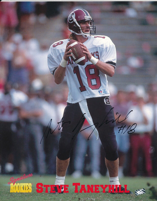 Steve Taneyhill Autographed Signature Rookies 8x10 Photo South Carolina