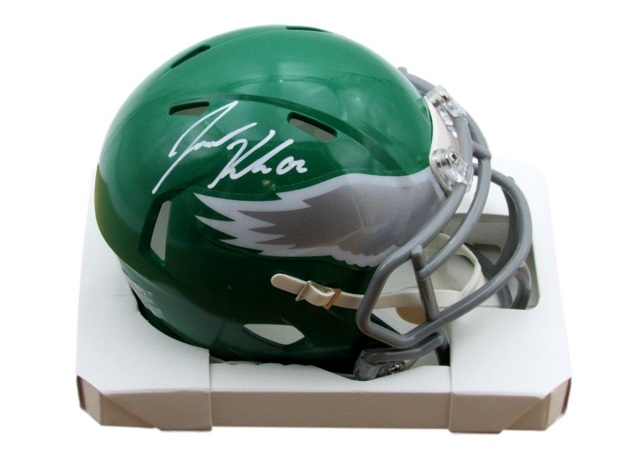 Jason Kelce Autographed Eagles Kelly Green Mini Helmet Witness PSA/DNA 190108