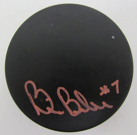 Bill Barber Flyers Autographed/Signed Cooper Official Logo Puck JSA 139237