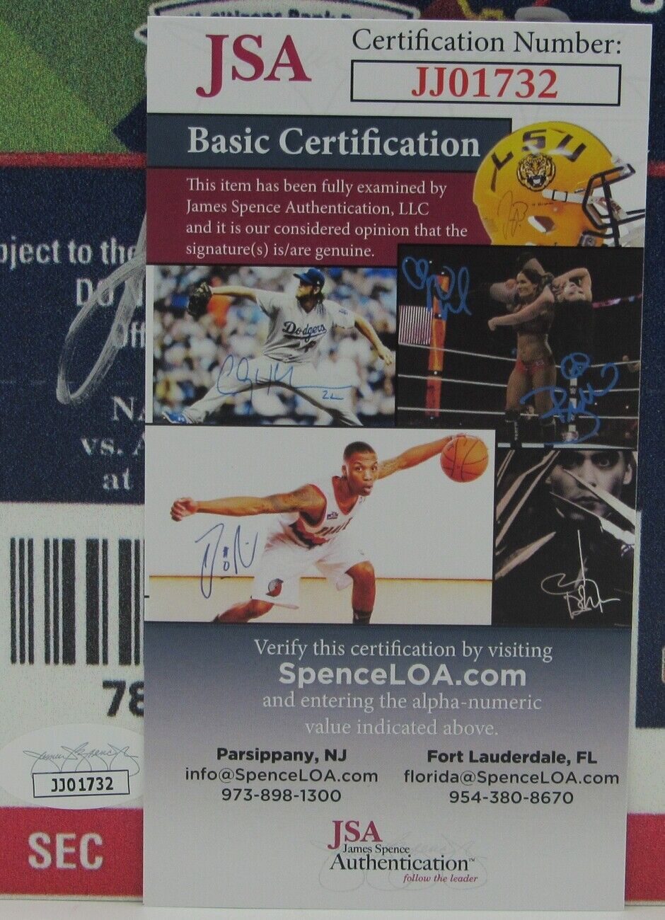 Lou Marson Phillies Signed/Auto 2008 World Series Mini-Mega Ticket JSA 154595