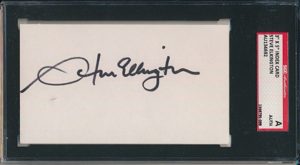 Steve Elkington PGA CHAMPIONSHIP Signed 3x5 Index Card SGC 143690