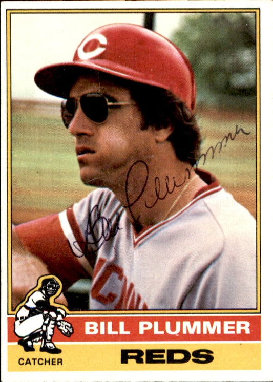 Bill Plummer Autographed 1976 TOPPS Card #627 Cincinnati Reds 183415