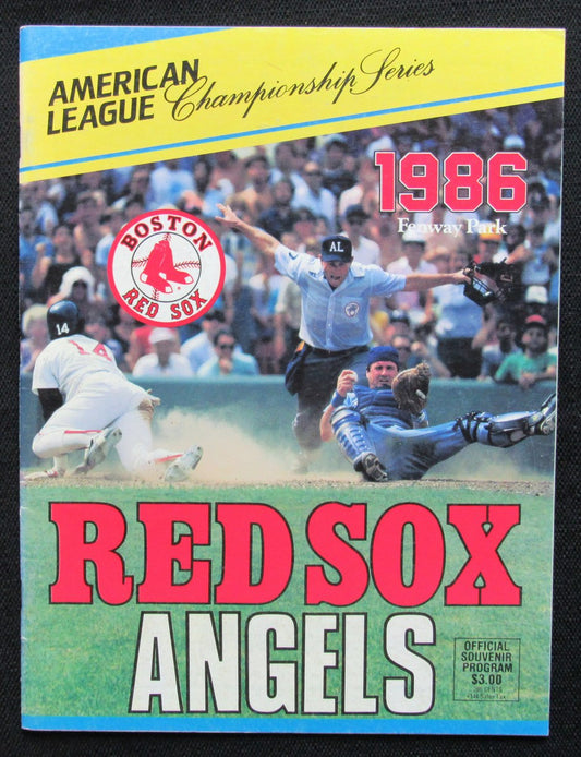 1986 Boston Red Sox WS Champs vs. California Angels ALCS Game Program 181335