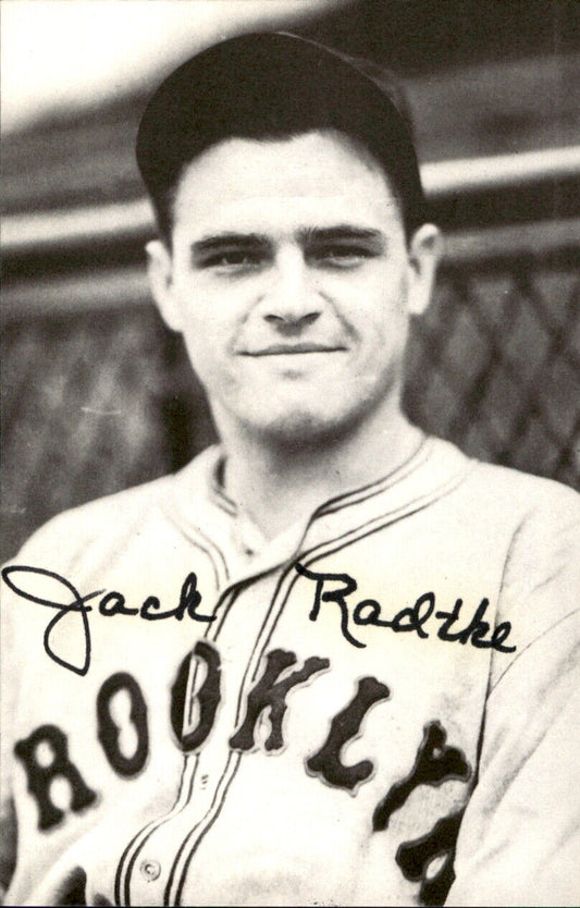 Jack Radtke Dodgers d. 2006 Signed/Autographed 3x5  Photo 178732