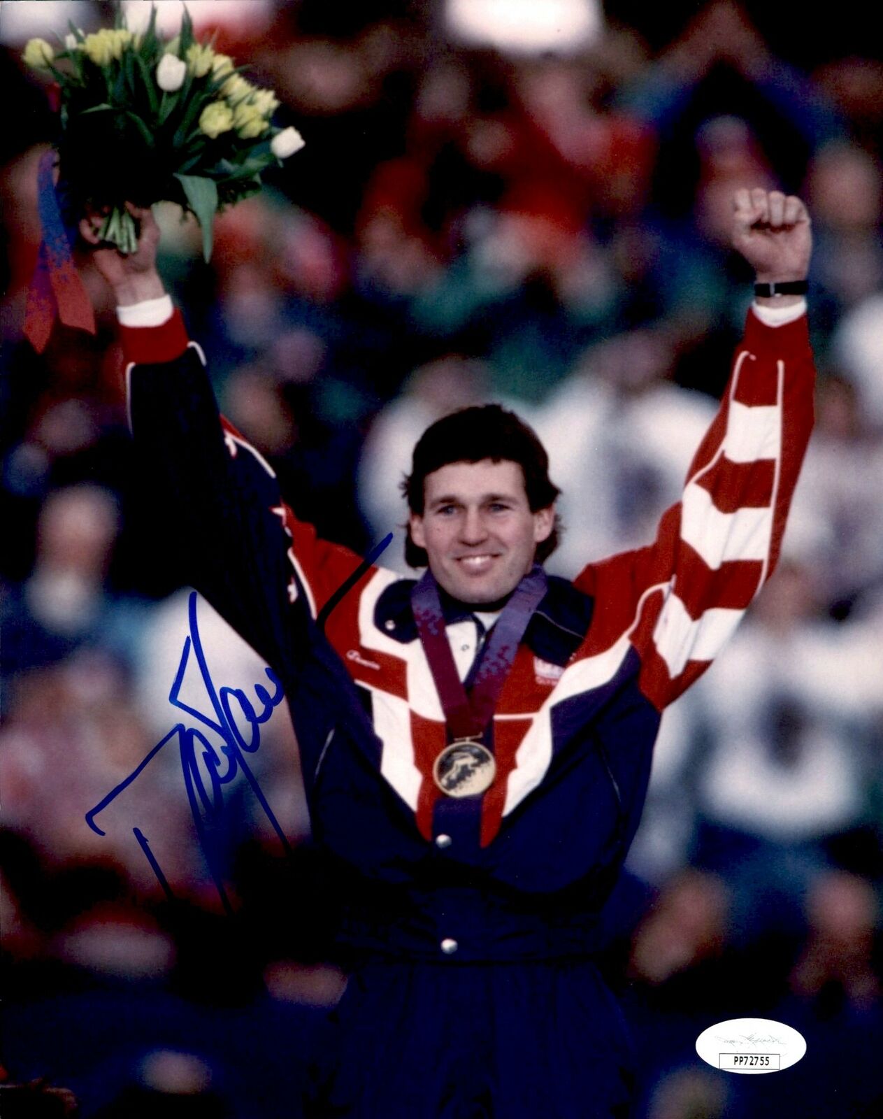 Dan Jansen Team USA Speed Skating Signed/Autographed 8x10 Photo JSA 160934