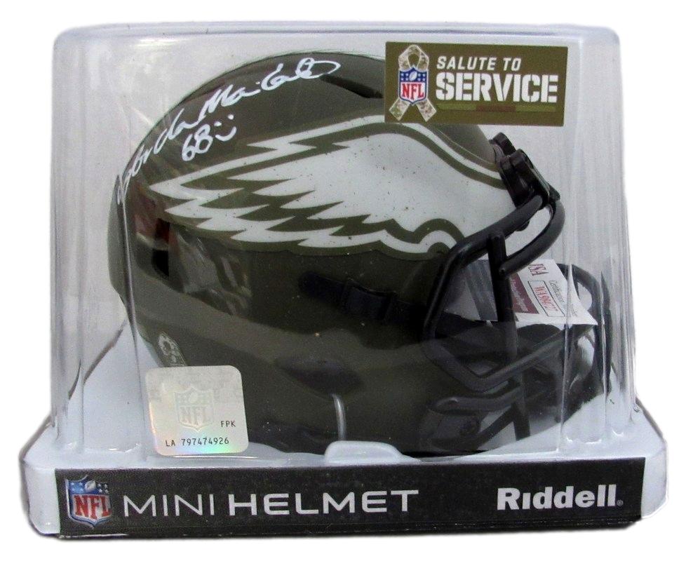 Jordan Mailata Autographed Mini Salute To Service Helmet Eagles JSA 183540