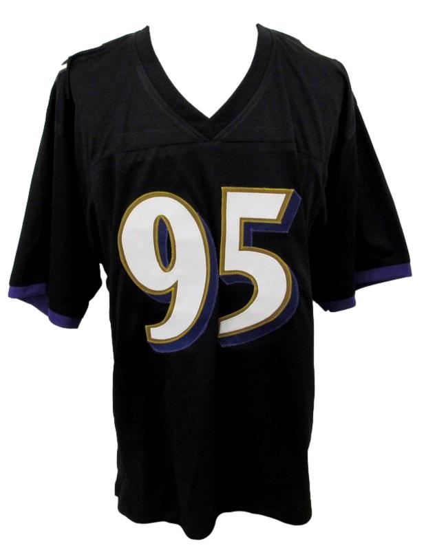 Tavius Robinson Signed Black Custom Football Jersey Ravens Beckett 186241