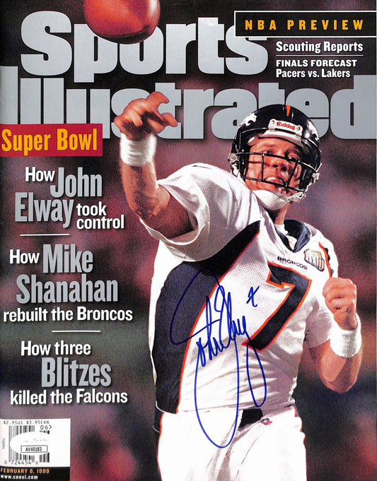 John Elway Signed 1999 Sports Illustrated Magazine NO LABEL Broncos JSA 190321