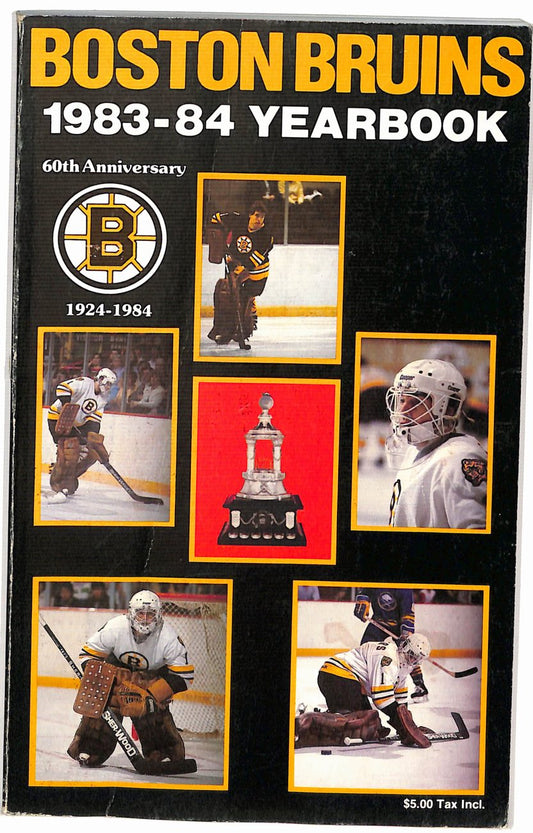 1983-84 Boston Bruins Official NHL Yearbook Pete Peeters 182055