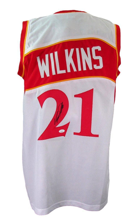 Dominique Wilkins HOF Autographed Custom Basketball Jersey Hawks JSA 177781