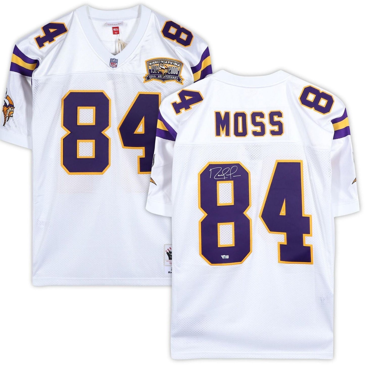 Randy Moss HOF Autographed Mitchell & Ness Football Jersey Vikings Fanatics