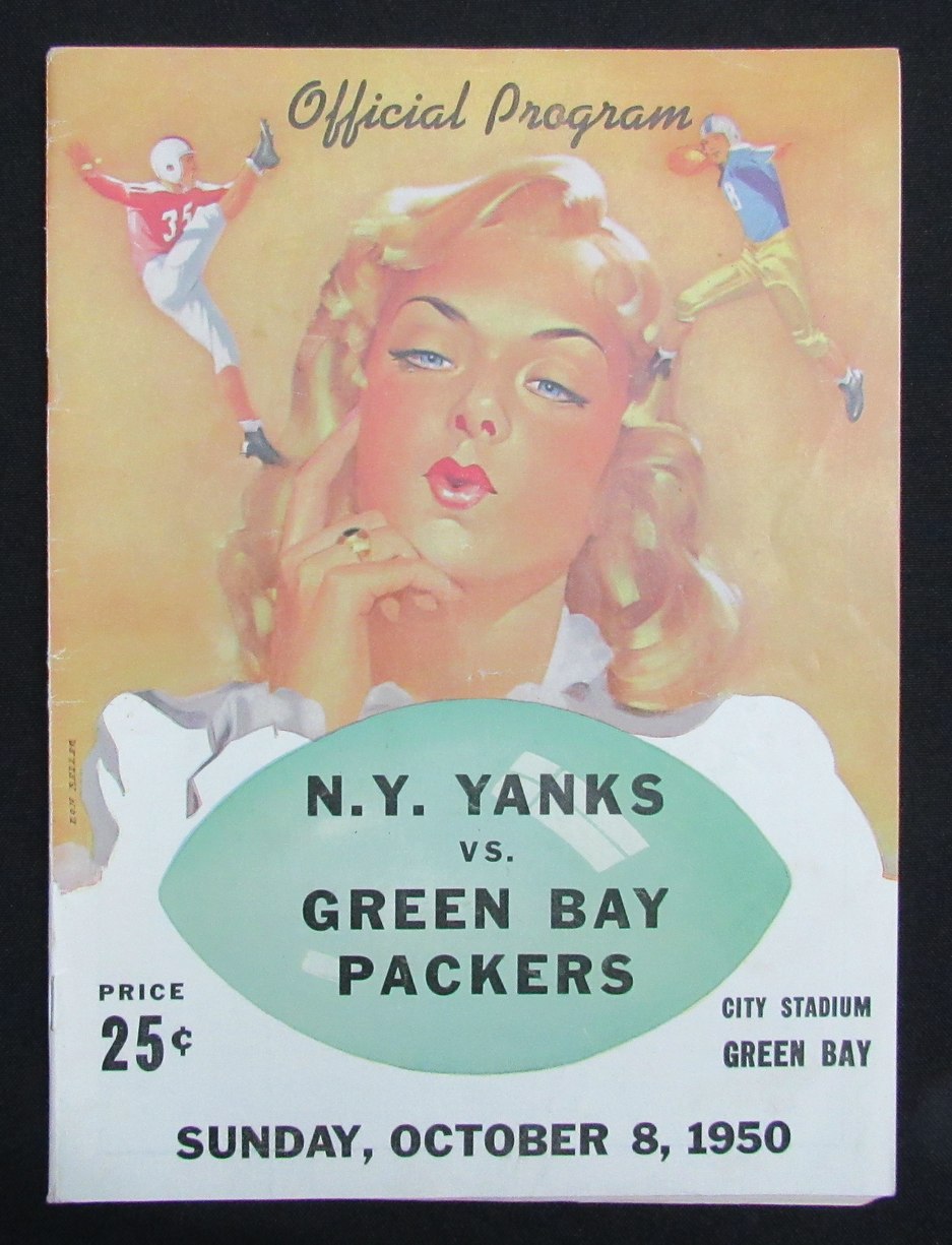 Oct. 8, 1950 New York Yanks vs. Green Bay Packers Football Game Program 190377