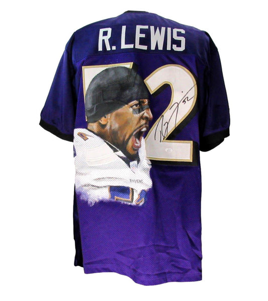 Ray Lewis HOF Signed/Auto Photo Football Jersey Baltimore Ravens JSA 191734