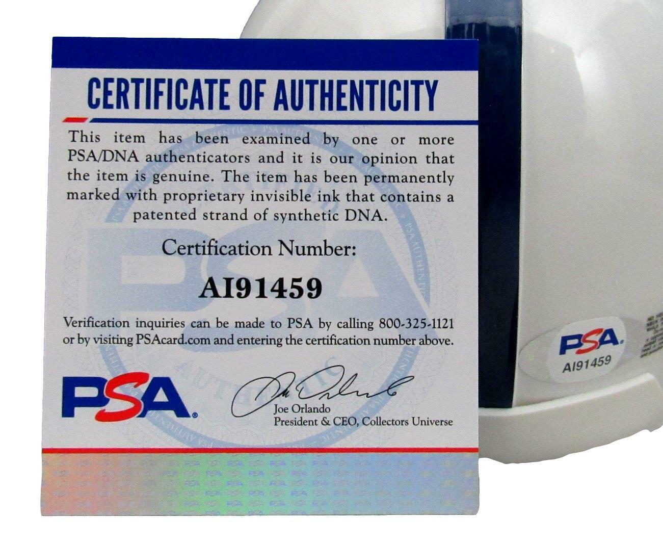 Peyton Manning HOF Signed/Inscr "SB XLI MVP" Colts Mini Helmet PSA/DNA 159615