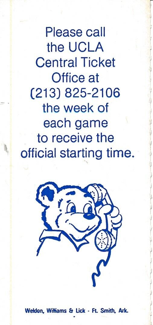 1985 UCLA Bruins vs. Oregon State Football Game Ticket Stub 148659