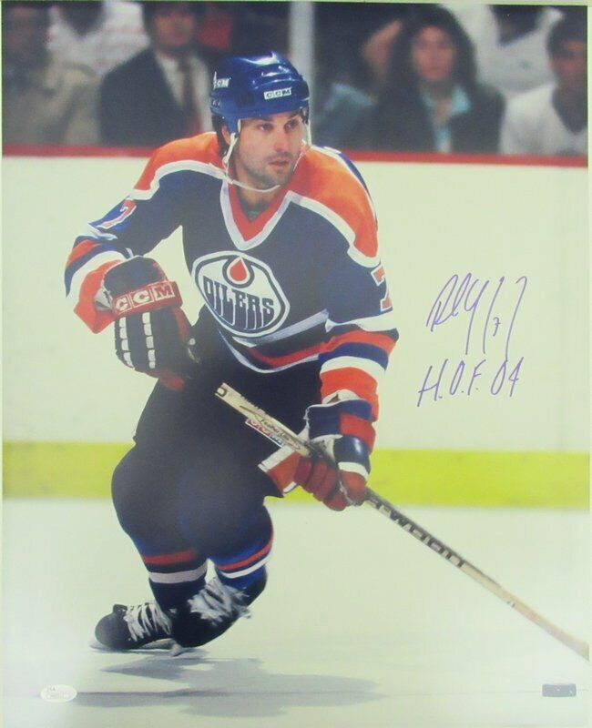 Paul Coffey Oilers Autographed/Signed 16x20 Photo H.O.F. '04 JSA 130451