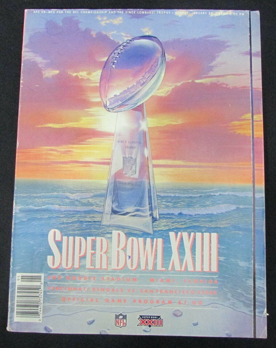 Official Super Bowl XXIII Game Program Cincinnati Bengals vs. SF 49ers 127641