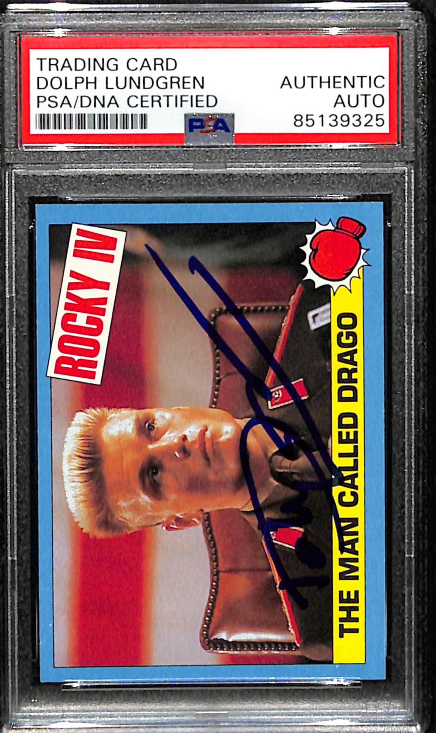 Dolph Lundgren Signed/Auto 1985 TOPPS Rocky IV Drago Card #6 PSA/DNA 183777