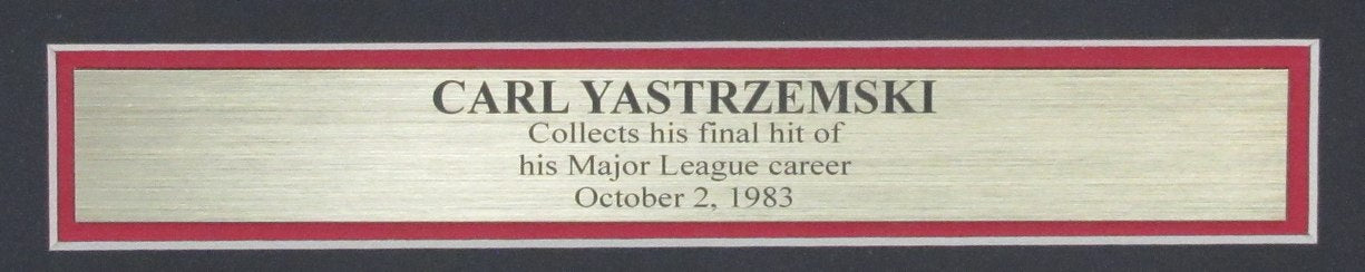 October 2, 1983 The Boston Herald Newspaper Carl Yastrzemski Last Hit Framed