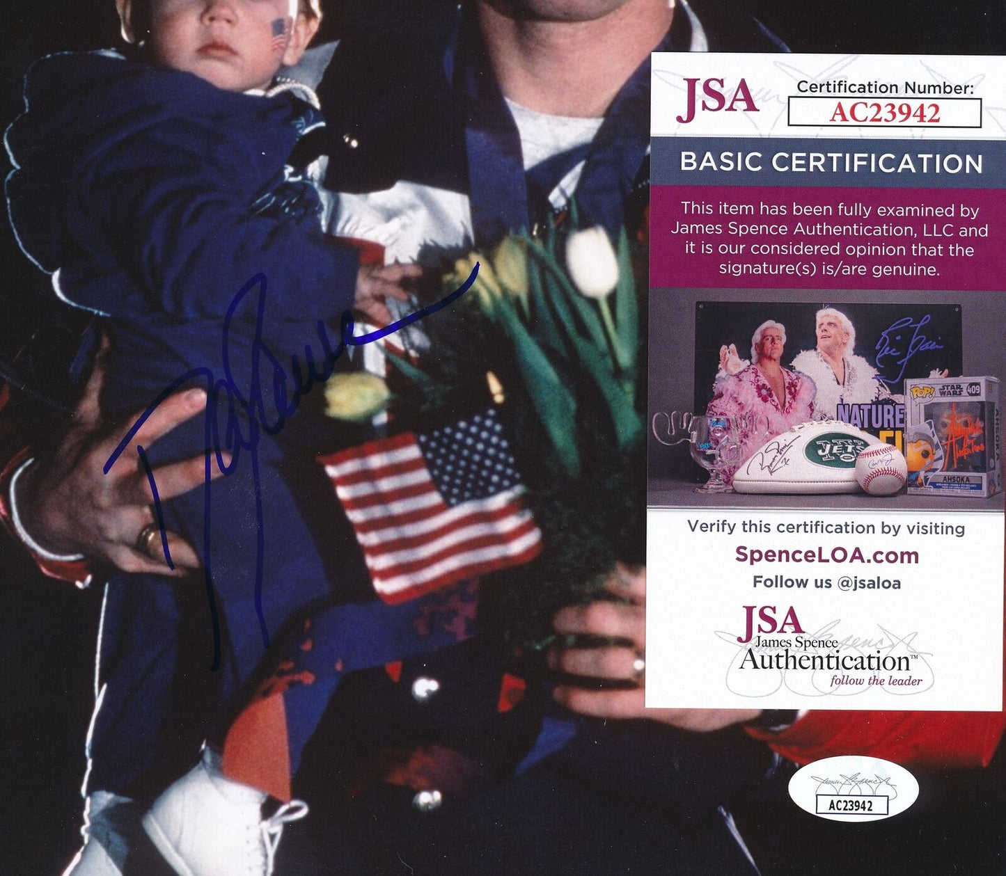 Dan Jansen Autographed 8x10 Photo U.S.A. Olympic Speed Skating Gold Medal JSA