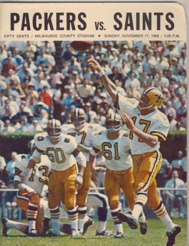 Green Bay Packers vs Saints 11/17/1968 Official Program 128366