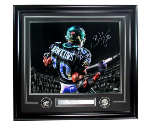 Brian Dawkins HOF Signed 16x20 Photo Philadelphia Eagles Framed PSA/DNA 191905