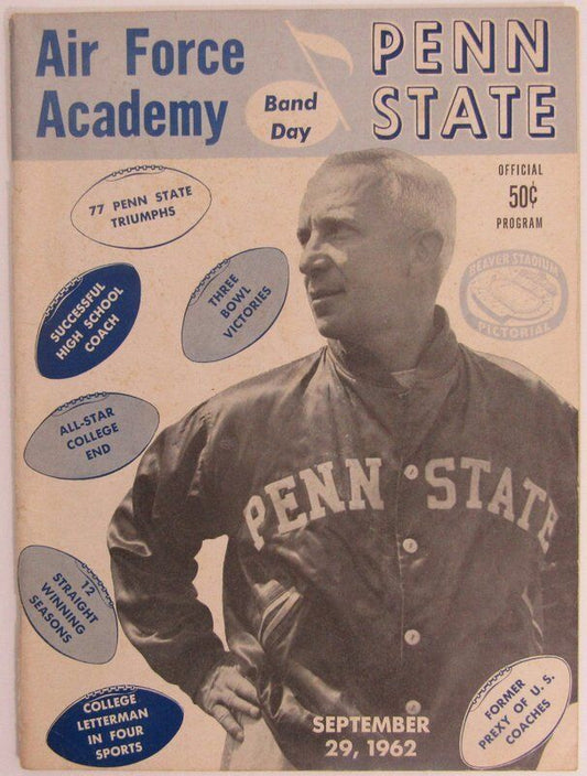 1962 Air Force Academy vs. Penn State Nittany Lions Football Program 137810