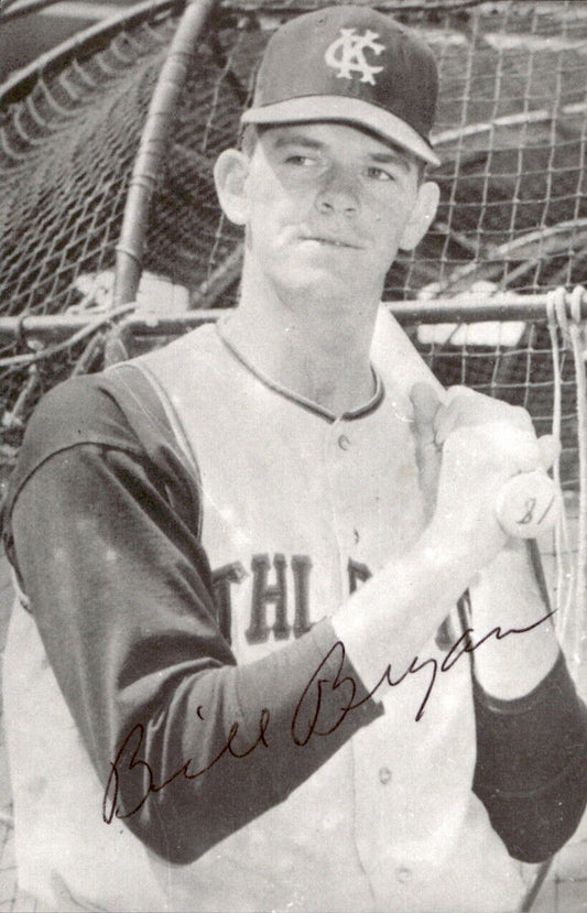 Billy Bryan KC Athletics Signed/Autographed 3x5  Photo 177991