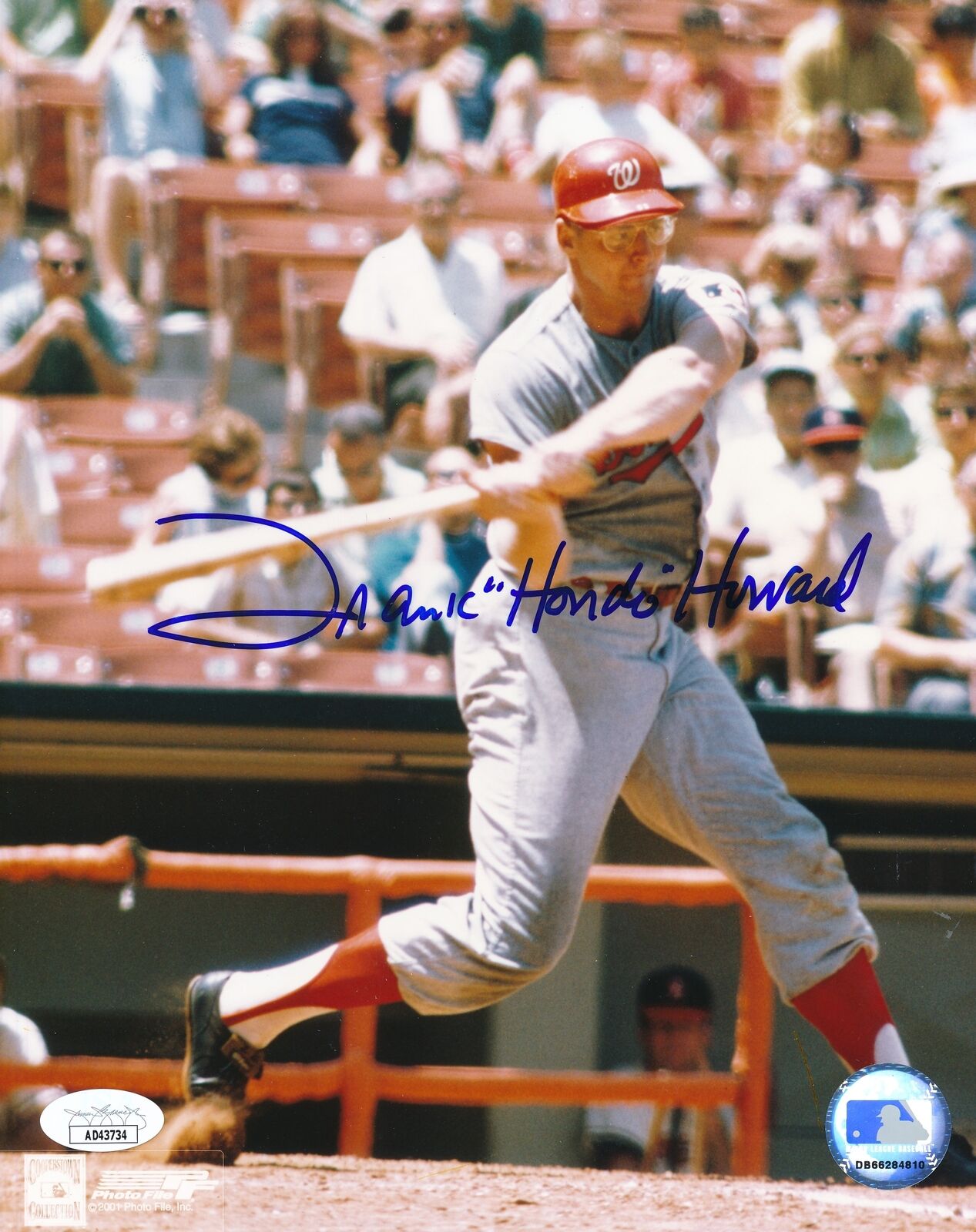 Frank "Hondo" Howard Autographed 8x10 Photo Washington Senators JSA