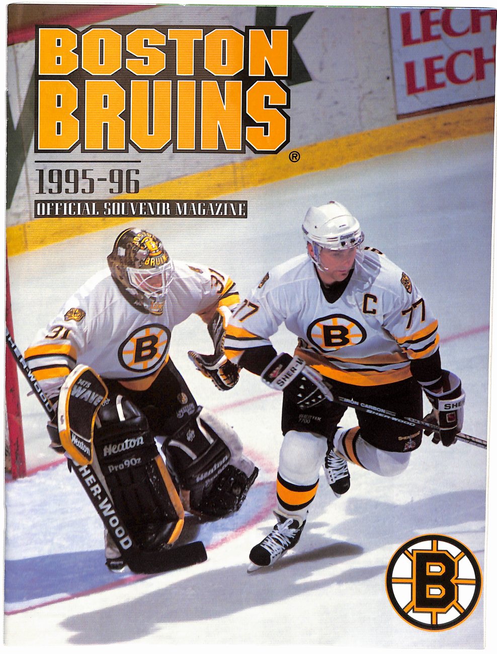 January 9th, 1996 Boston Bruins vs. Avalanche Game Program + Ticket Stub 181769