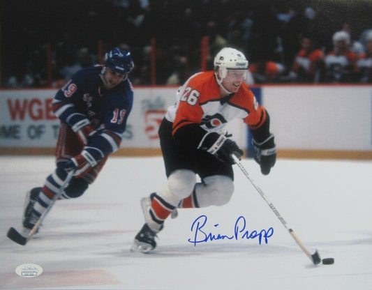 Brian Propp Philadelphia Flyers Autographed/Signed 11x14 Photo JSA 127796