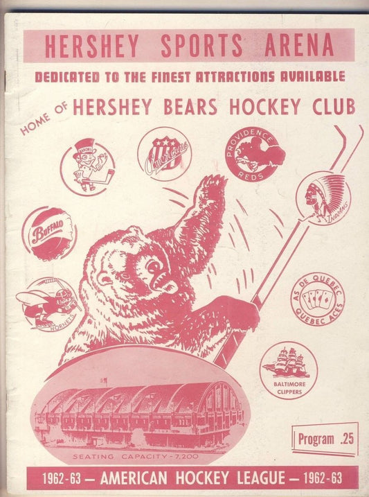 Hershey Bears 3/63 1963 Program vs. Buffalo AHL 128022