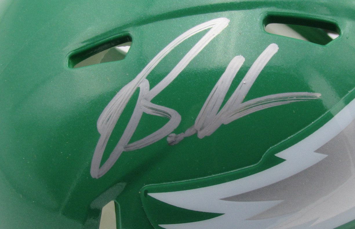 Brandon Graham Signed Kelly Green Mini Football Helmet Eagles Beckett 193072