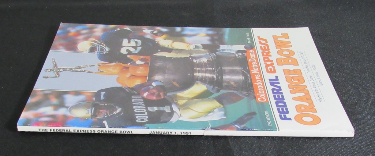 01/1/1991 Orange Bowl Notre Dame vs. Colorado Program 185826