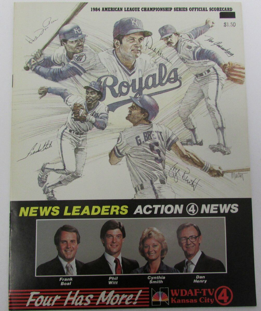 1984 TIGERS ROYALS American League Championship ALCS Program Scorecard 141862