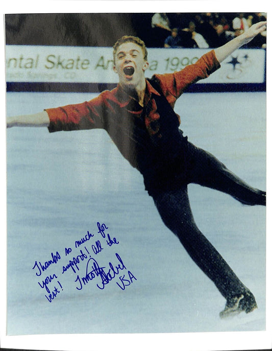 Timothy Goebel US Bronze Medalist Signed 8x10 Photo 180422