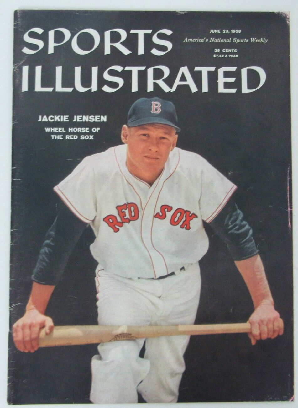 Jackie Jensen Boston Red Sox 1958 Sports Illustrated Magazine NO LABEL  152035