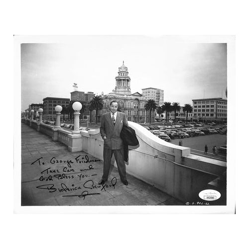 Broderick Crawford Actor d.1986 Signed/Autographed 8x10 B&W Photo JSA 187813