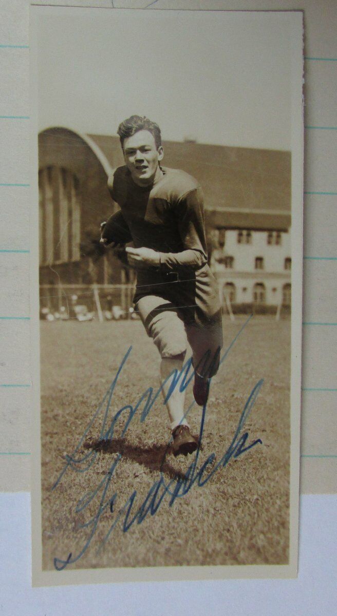 Sonny Franck Minnesota College FB HOF Signed Photo &Note PSA/DNA 145040