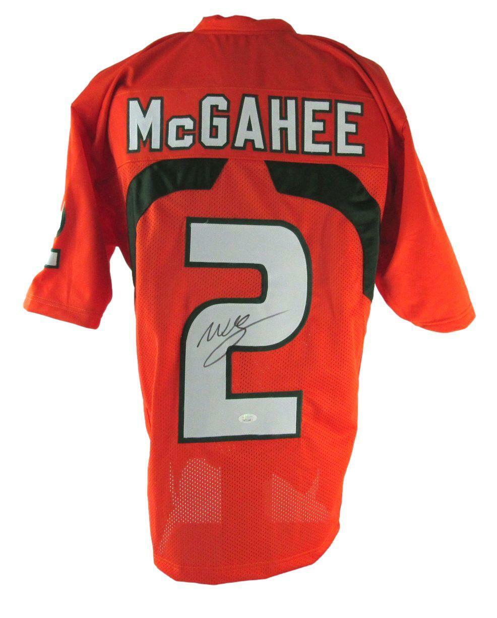 Willis McGahee Signed/Auto Univ of Miami Custom Football Jersey JSA 161113