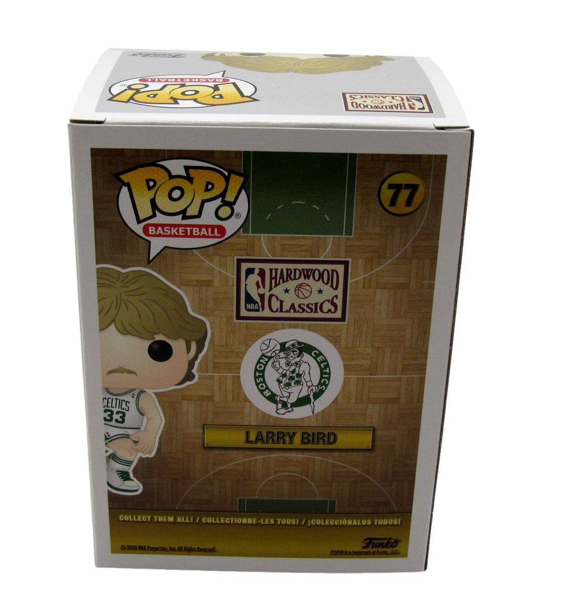 Larry Bird HOF Autographed Funko Pop! #77 Figurine Boston Celtics JSA 183309