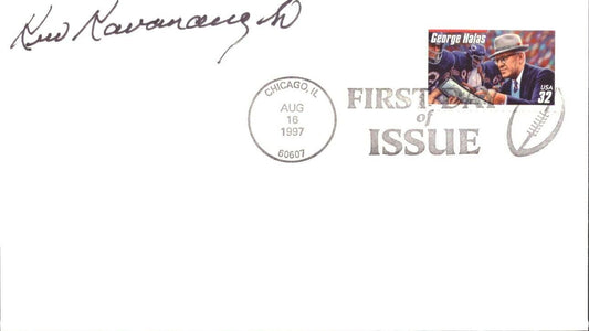 Ken Kavanaugh Signed 1997 FDC First Day Cover Chicago Bears 151482