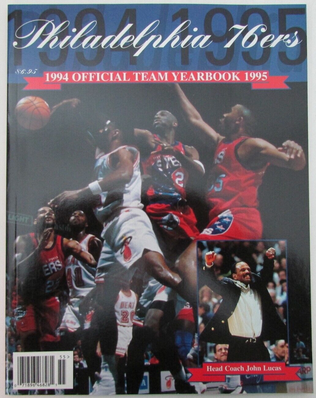 1994-95  Philadelphia 76ers Official Yearbook Head Coach John Lucas 156594