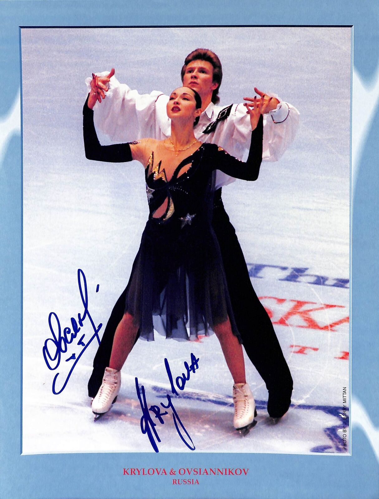 Krylova/Ovsiannikov 1998 Ice Dancing Silver Medalists Signed 8x10 Photo 170785