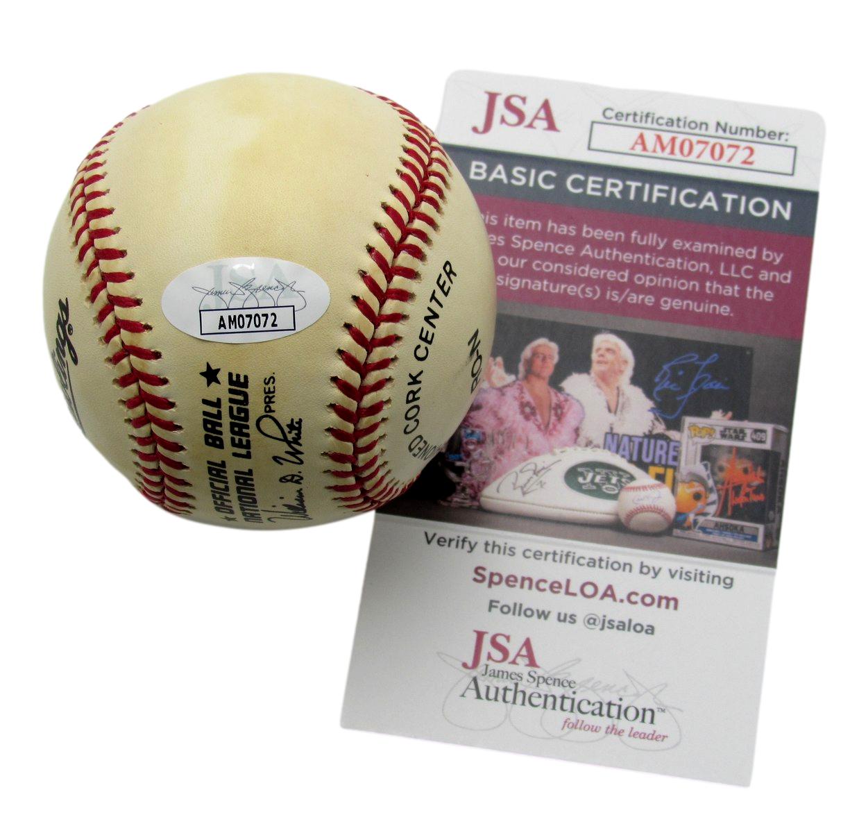 Hoyt Wilhelm HOF Signed/Auto Rawlings ONL Baseball New York Giants JSA 187297
